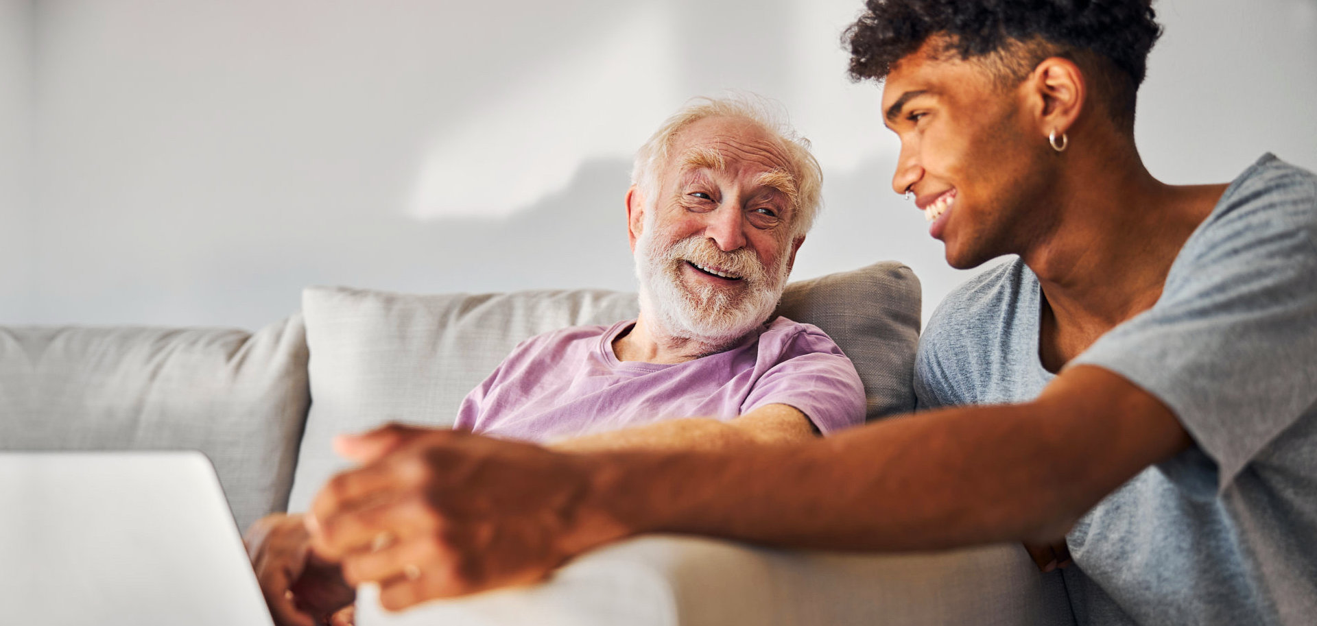 image of two happy men